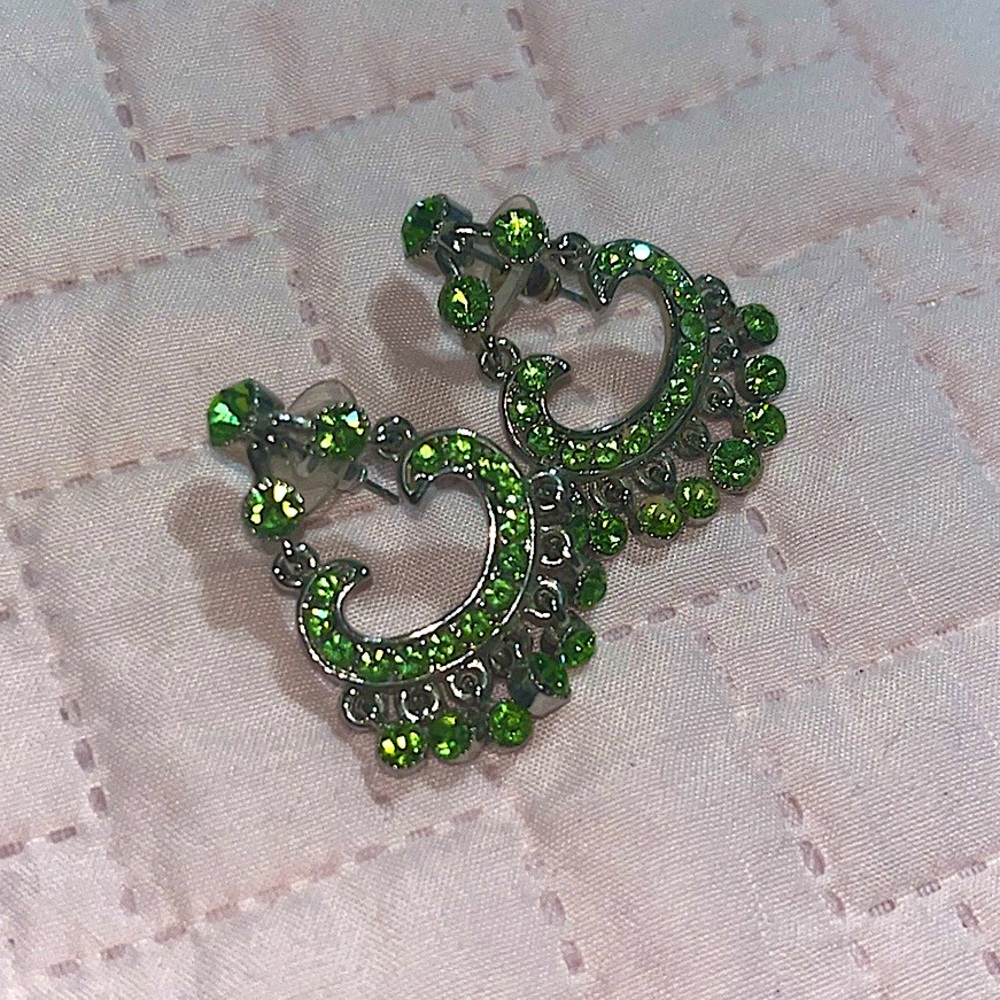 Green earrings
